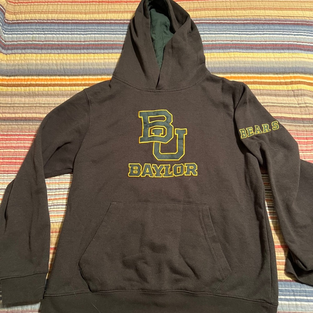 Baylor Bears Hoodie Youth L Black Stadium Athletics NCAA Pullover Sweatshirt